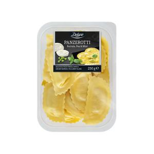 Deluxe Panzerotti burrata, erwt en munt