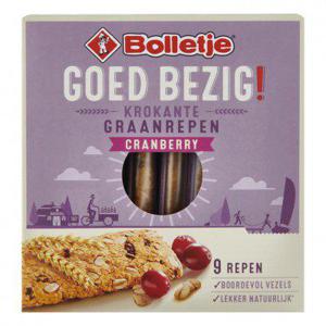 Bolletje Goed bezig krokante graanreep cranberry