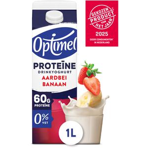 Optimel Proteine drink yoghurt aardbei banaan