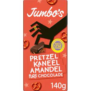 Jumbo's Pure Chocolade Pretzel Kaneel Amandel