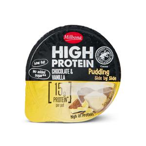 Milbona High protein duo pudding chocola-vanille