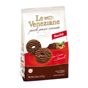Le Veneziane Chocolade Hazelnoot Koekjes - Glutenvrij