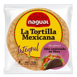 Nagual Authentieke Mexicaanse volkoren mais Tortilla's Ø 15cm 8 stuks THT 13-05-2025 - Glutenvrij