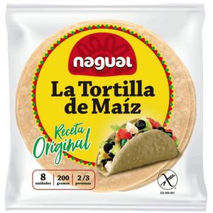 Nagual Authentieke Mexicaanse witte mais Tortilla's Ø 15cm 8 stuks THT 30-05-2025 - Glutenvrij