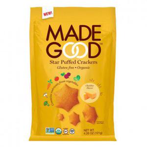 Madegood Star puffed crackers cheddar