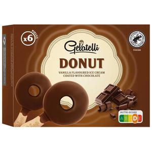 Gelatelli Donutijsjes vanille met chocola