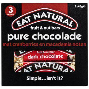 Eat Natural Fruit & nut bars pure chocolade