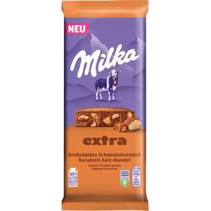 Milka Salted almond caramel chocoladetablet extra