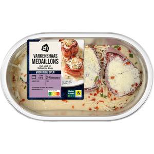 AH Varkenshaasmedaillons spek kaas