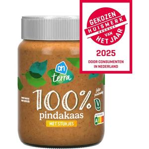AH Terra Plantaardig 100% pindakaas stukjes