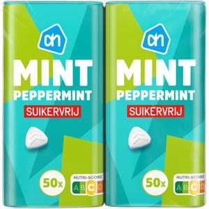AH Mint peppermint suikervrij 2-pack