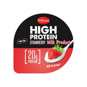 Milbona High Protein dessert aardbei