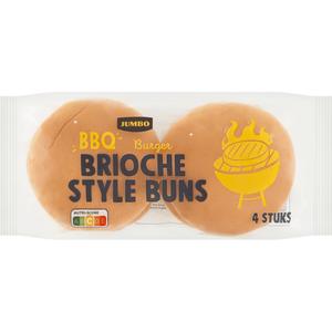 Jumbo BBQ Burger Brioche Style Buns 4 Stuks
