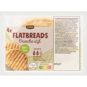 Jumbo Flatbreads Brioche Stijl 4 Stuks