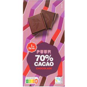 1 de Beste Chocoladetablet puur 70% cacao