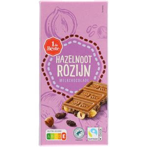 1 de Beste Melkchocolade hazelnoot rozijn