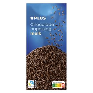 PLUS Chocoladehagel melk Fairtrade