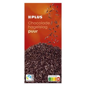 PLUS Chocoladehagel puur Fairtrade