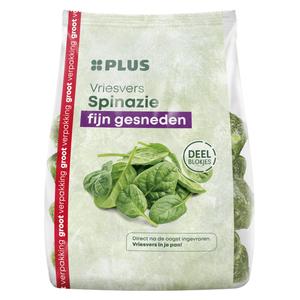 PLUS Gehakte spinazie fijn deelblokjes