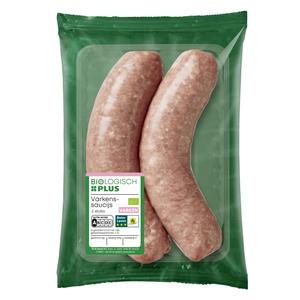 Biologisch PLUS Varkenssaucijs 2 stuks