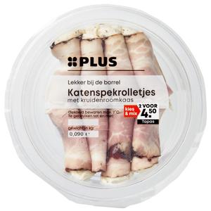 PLUS Katenspekrolletjes kruiden roomkaas