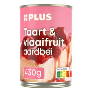 PLUS taart en vlaaifruit aardbeien