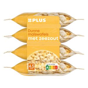 PLUS Maiswafels zeezout portie