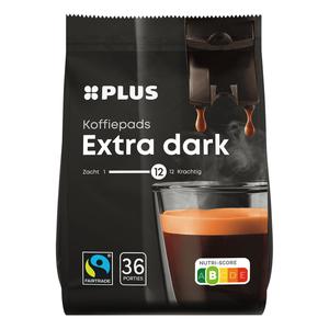 PLUS Koffiepads extra dark Fairtrade
