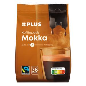 PLUS Koffiepads mokka Fairtrade