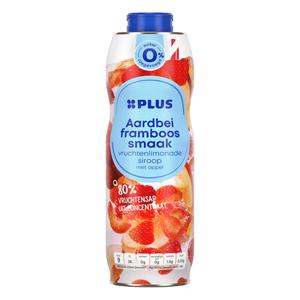 PLUS Siroop aardbei framboos 0% suiker