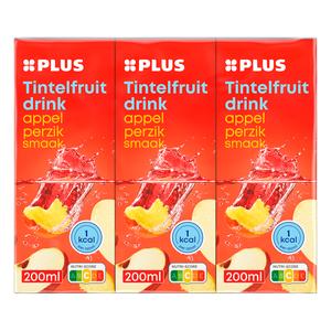 PLUS Tintelfruit appel perzik 1Kcal 6-pack