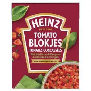 Heinz Tomaten blokjes basilicum & oregano