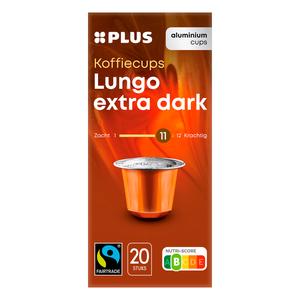 PLUS Koffiecups lungo extra dark Fairtrade