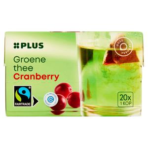 PLUS Groene Thee Cranberry Fairtrade