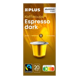 PLUS Koffiecups espresso dark Fairtrade