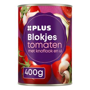 PLUS Tomatenblokjes met knoflook en ui