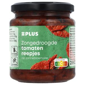 PLUS Zongedroogde tomatenreepjes op olie