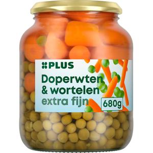 PLUS Doperwten en wortelen