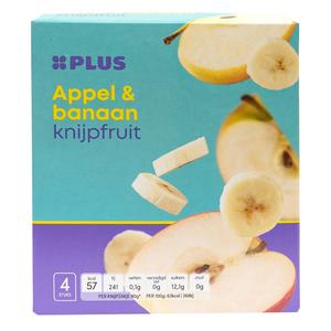 PLUS Knijpfruit appel & banaan 4x90gr