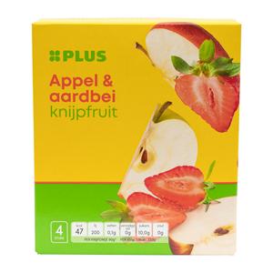 PLUS Knijpfruit appel & aardbei 4x90gr