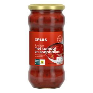 PLUS Bouillon met tomaat en soepballen