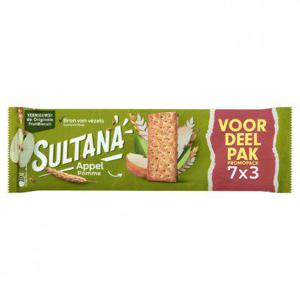 Sultana Fruitbiscuit appel 7-pak voordeel