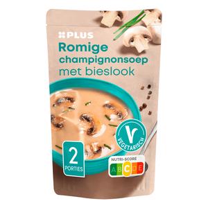 PLUS Soep in zak champignonsoep