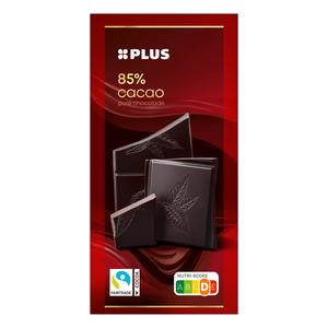 PLUS Chocoladereep 85% puur Fairtrade
