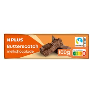 PLUS Chocoladereep butterscotch Fairtrade