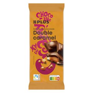 PLUS Gevulde chocoladereep double karamel