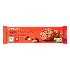PLUS Triple chocolate chip cookies
