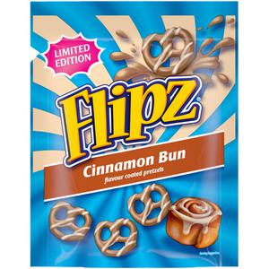 Flipz Cinnamon Bun Flavour Coated Pretzels