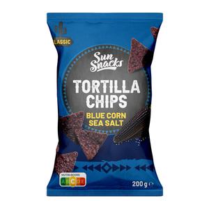 Sun Snacks Tortilla chips blauwe maïs