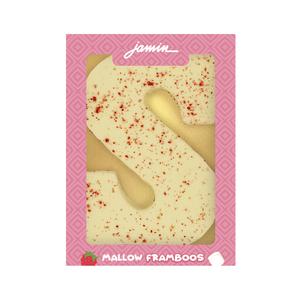 Jamin Chocoladeletter mallow framboos wit
